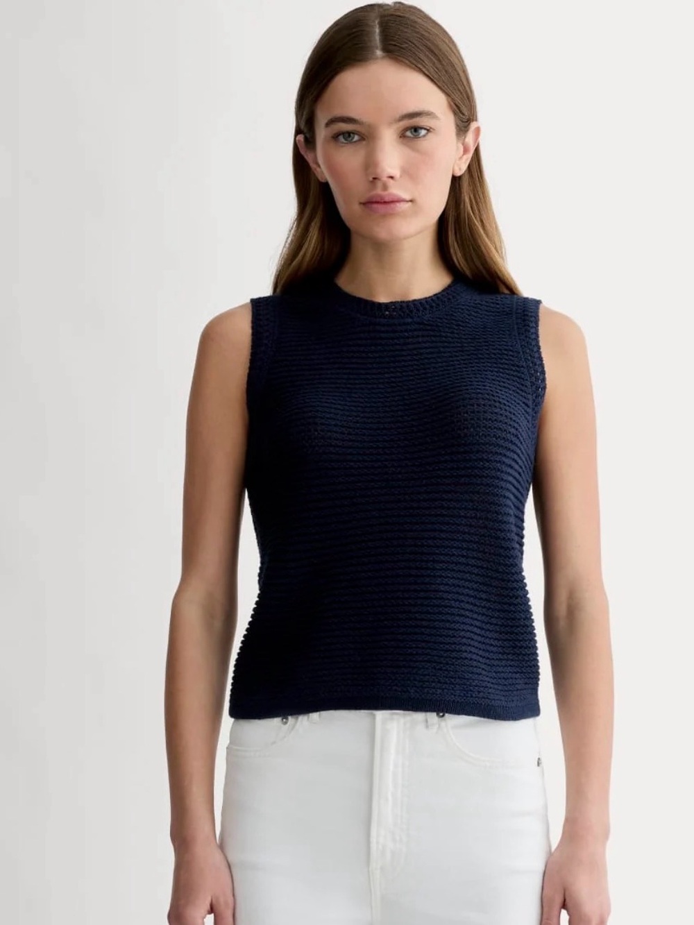 Everlane THE ORGANIC COTTON OPEN-STITCH TANK